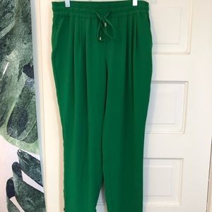 Green slack pants